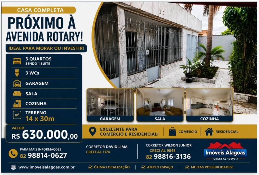 Casa - Venda - Avenida Rotary - Maceio - AL
